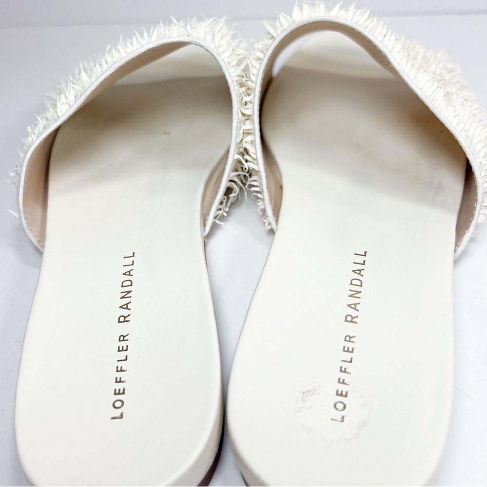 Loeffler Randall Ava Ivory Fringe Slide Sandals size 9.5 - Picture 5 of 14